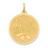 14k Merry Christmas Disc Charm - A4-F7E3B2A0-9527