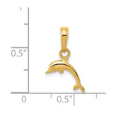 14K Mini Dolphin Pendant