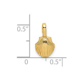 14K Mini Scallop Shell Charm