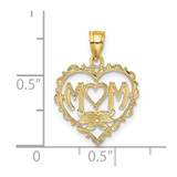 14K MOM in Heart Charm - D3-97512F1E-3884