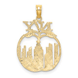 14K New York Skyline in Apple Charm