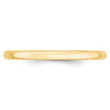 10k Yellow Gold 2mm Lightweight Comfort Fit Wedding Band Size 5.5