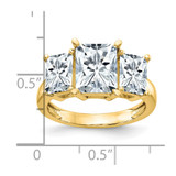 14K Octagon Radiant 3-Stone Engagement Ring Mounting - RM-24103E23-9189