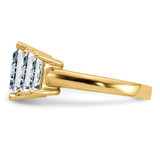 14K Octagon Radiant 3-Stone Engagement Ring Mounting - RM-24103E23-9189