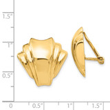 14k Omega Clip Polished Non-pierced Earrings - H9-8DD60AAB-1056