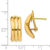 14k Omega Post Earrings - H9-7A4BA081-2672