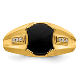 14k Onyx and Diamond Mens Ring - RM-2CA203B0-9241