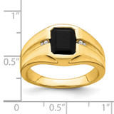 14k Onyx and Diamond Mens Ring - RM-776962A9-6704