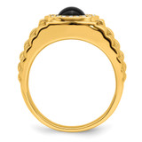 14k Onyx and Diamond Mens Ring - RM-86D26ED6-6938