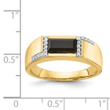14k Onyx and Diamond Mens Ring - RM-943CEBA2-5530