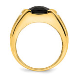 14k Onyx and Diamond Mens Ring - RM-94578680-4836