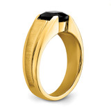 14k Onyx and Diamond Mens Ring - RM-EFC35C0B-7651