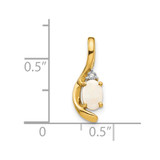 14k Opal and Diamond Pendant - XB-193CEF14-8345