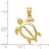 14k Open Turtle Pendant - D3-F4640841-9707