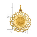 14k Our Lady of Lourdes Medal Pendant