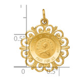 14k Our Lady Of The Assumption Medal Pendant