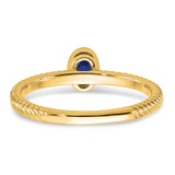 14k Oval Bezel Sapphire Ring