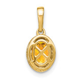 14k Oval Citrine and Diamond Pendant - PM-5102F4FF-6912