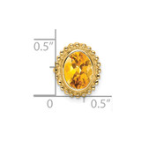 14k Oval Citrine Chain Slide