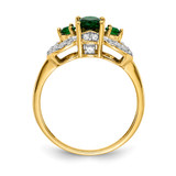14k Oval Emerald and Diamond Ring - RM-DBA88BAB-7884