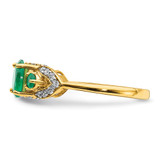 14k Oval Emerald and Diamond Ring - RM-DBA88BAB-7884
