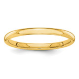 10K Polished 2mm Stackable Band Size 5.5