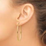14k Oval Polished Hoop Earring - TA-F098DE3B-5644