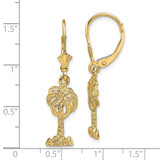 14K Palm Tree Leverback Earrings - TF-98B6C8CA-2130