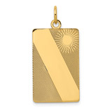 14k Patterned .013 Gauge Engravable Dog Tag Disc Charm - XM-4526A16A-3587
