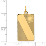 14k Patterned .013 Gauge Engravable Dog Tag Disc Charm - XM-4526A16A-3587