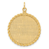 14k Patterned .013 Gauge Engravable Rope Disc w/Satin Back - XM-EF6AC0D0-1669