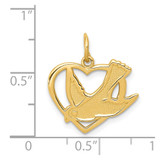 14k Peace Bird Charm