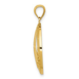 14k PEACE LOVE FAITH HOPE Peace Sign Pendant