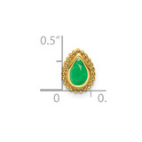 14k Pear Emerald Chain Slide