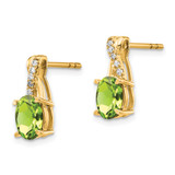 14K Peridot and Diamond Earrings - EM-2CE06F0B-5923