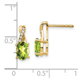 14K Peridot and Diamond Earrings - EM-2CE06F0B-5923