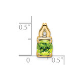 14k Peridot and Diamond Pendant - PM-7C5A1B19-1862