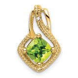 14k Peridot and Diamond Pendant - PM-FE129ED6-8511