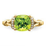 14k Peridot and Diamond Ring - RM-0EC2D98D-2532