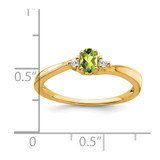 14K Peridot and Diamond Ring - RM-7106C3AE-4659