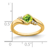 14k Peridot and Diamond Ring - RM-A17CCA12-9267