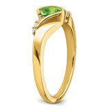 14k Peridot and Diamond Ring - RM-A17CCA12-9267