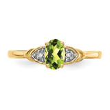 14k Peridot and Diamond Ring - XB-3EB2140E-4159