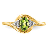14k Peridot and Diamond Ring - XB-B9312E27-4133