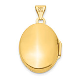 14k Pink Enamel Leaves 19mm Oval Locket