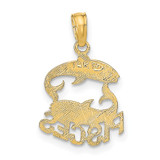 14K PISCES Zodiac Charm