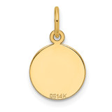 14k Plain .009 Gauge Circular Engravable Disc Charm - XM-D39A019F-6635