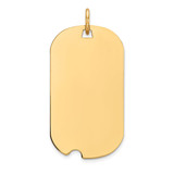 14k Plain .009 Gauge Engraveable Dog Tag w/Notch Disc Charm - XM-E1F53166-5930
