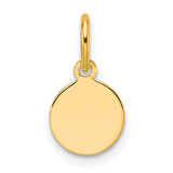 14k Plain .011 Gauge Circular Engravable Disc Charm - XM-2E0374A8-9223