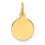 14k Plain .011 Gauge Circular Engravable Disc Charm - XM-2E8024DB-7431